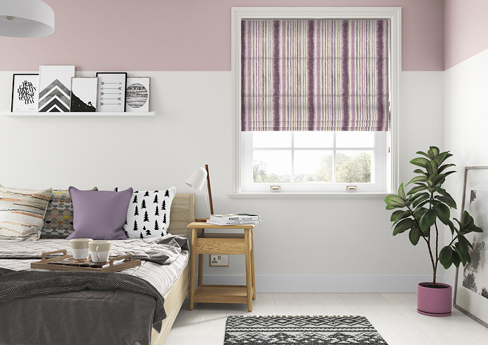 Guarda Stripe, Grape - Twist&Fit Roman Blind - Image 5